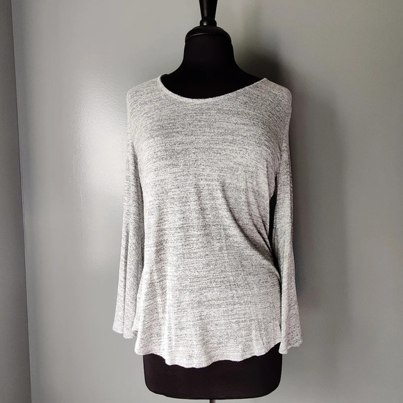 Loft Bell Sleeve Grey Top - Picture 1 of 4